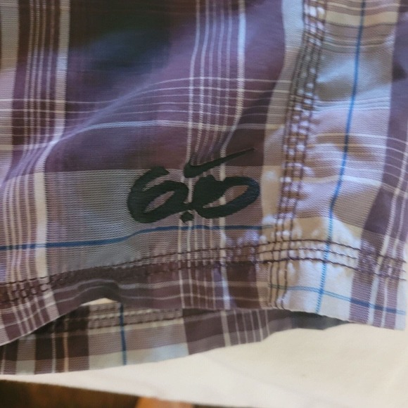 Nike 6.0 Men's Plaid Cargo Pockets Board Shorts Swim Trunks Size 33 Surf Beach - Picture 4 of 10